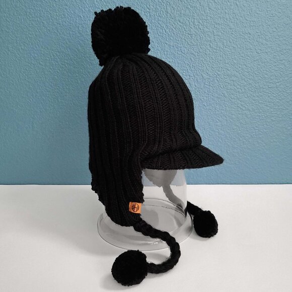 TIMBERLAND ~ Black Pom Winter Hat ~ OS  NWT - Picture 3 of 9